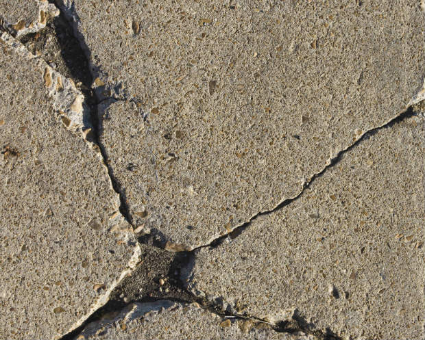 concrete surface with crack