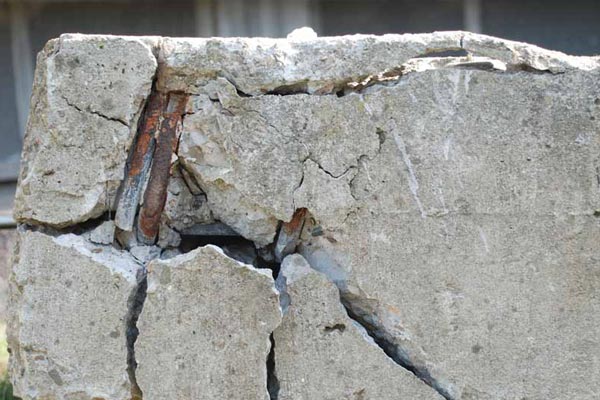 silent crushing reinforced concrete slab